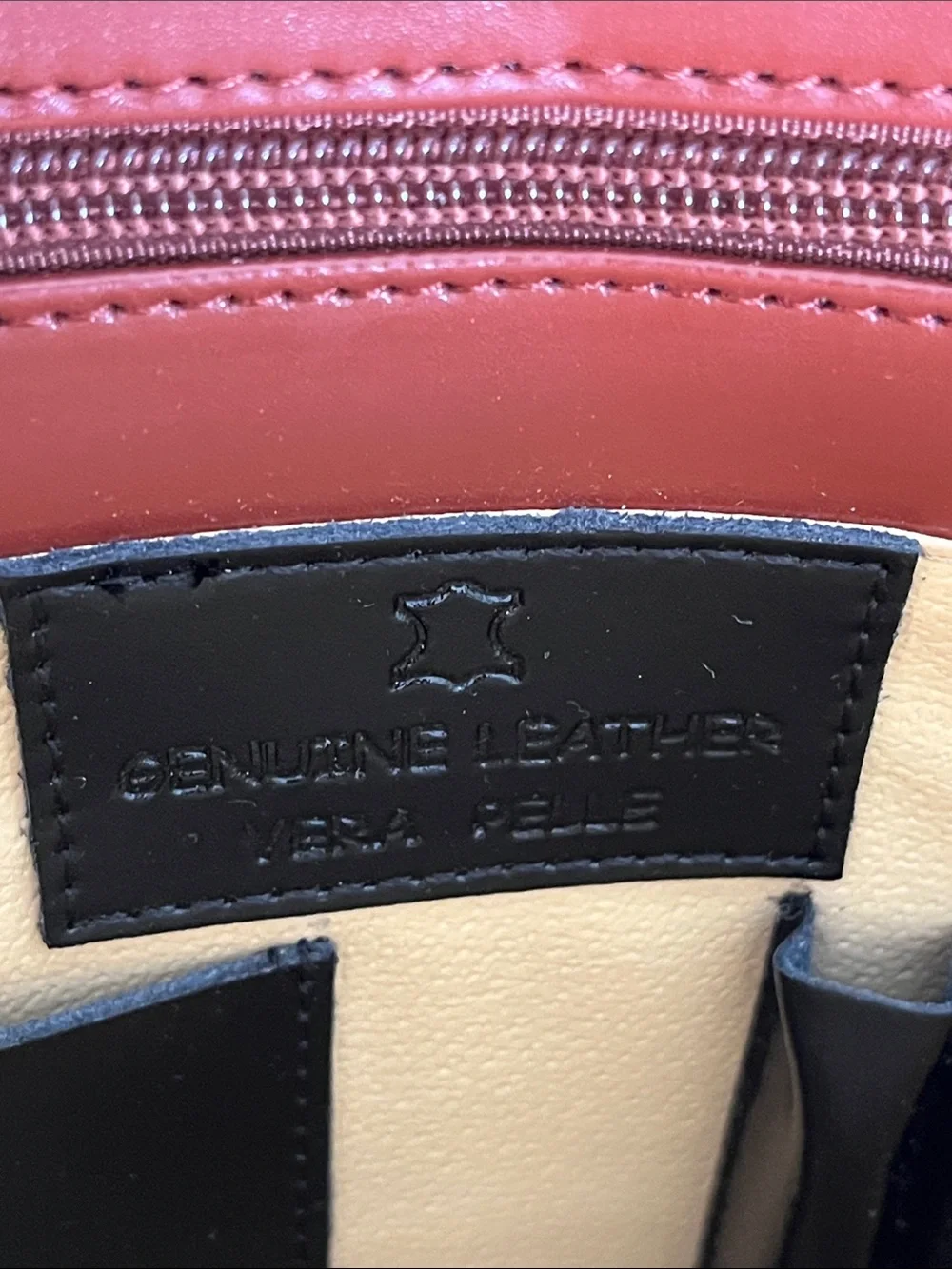Daniela Moda Italian Black Leather Tote Bag Structured Work Laptop Briefcase